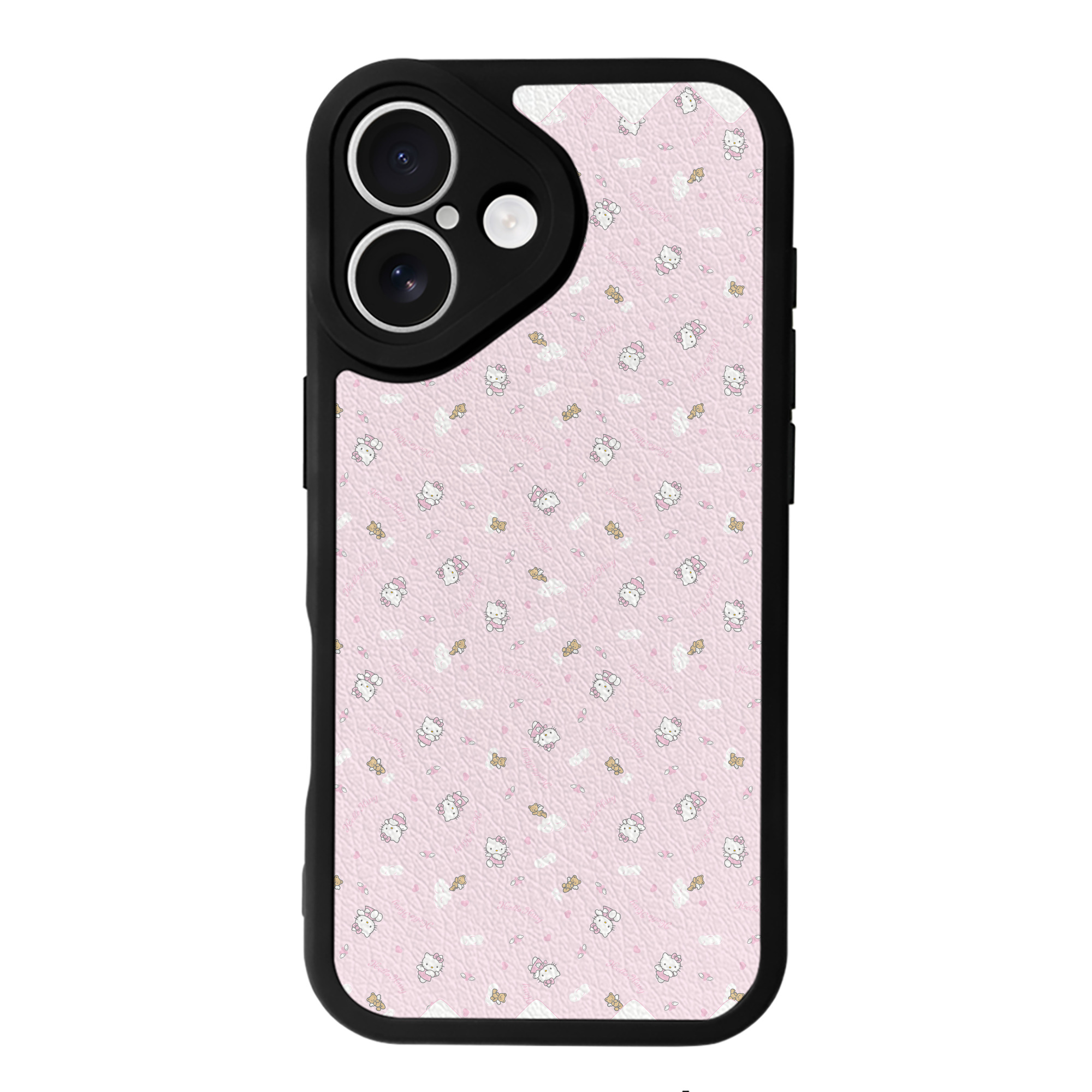 （画像用） Hello Kitty ハローキティ 【iPhone 16シリーズ対応】シリコンスマホケース（レザー調） 材質：シリコン